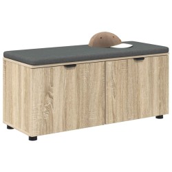Banc d'entrée avec coussin Chêne Sonoma 100 x 38 x 46 cm 554579554579