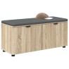 Banc d'entrée avec coussin Chêne Sonoma 100 x 38 x 46 cm 554579554579