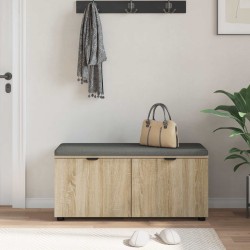 Banc d'entrée avec coussin Chêne Sonoma 100 x 38 x 46 cm 554579554579