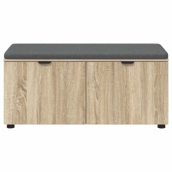 Banc d'entrée avec coussin Chêne Sonoma 100 x 38 x 46 cm 554579554579