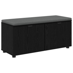 Banc d'entrée avec coussin Chêne Noir 100 x 38 x 46 cm 554596554596