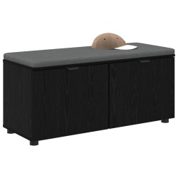 Banc d'entrée avec coussin Chêne Noir 100 x 38 x 46 cm 554596554596