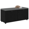 Banc d'entrée avec coussin Chêne Noir 100 x 38 x 46 cm 554596554596