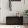 Banc d'entrée avec coussin Chêne Noir 100 x 38 x 46 cm 554596554596