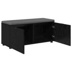 Banc d'entrée avec coussin Chêne Noir 100 x 38 x 46 cm 554596554596
