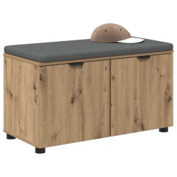 Banc d'entrée avec coussin Chêne Artisanal 80 x 38 x 46 cm 554597554597