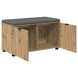 Banc d'entrée avec coussin Chêne Artisanal 80 x 38 x 46 cm 554597554597