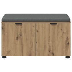 Banc d'entrée avec coussin Chêne Artisanal 80 x 38 x 46 cm 554597554597