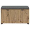 Banc d'entrée avec coussin Chêne Artisanal 80 x 38 x 46 cm 554597554597