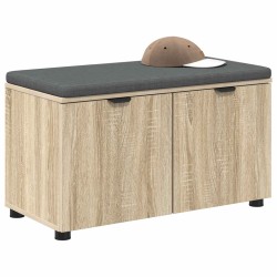 Banc d'entrée avec coussin Chêne Sonoma 80 x 38 x 46 cm 554600554600
