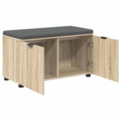 Banc d'entrée avec coussin Chêne Sonoma 80 x 38 x 46 cm 554600554600