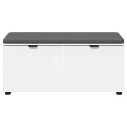 Banc d'entrée Blanc 100 x 38 x 46 cm Bois Ingénierie et Tissu 554601554601