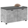 Banc d'entrée avec coussin Gris Béton 80 x 38 x 46 cm 554602554602