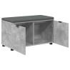 Banc d'entrée avec coussin Gris Béton 80 x 38 x 46 cm 554602554602