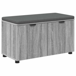 Banc d'entrée avec coussin Gris Sonoma 80 x 38 x 46 cm 554603554603