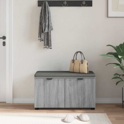 Banc d'entrée avec coussin Gris Sonoma 80 x 38 x 46 cm 554603554603