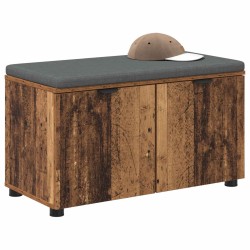 Banc d'entrée avec coussin Bois ancien 80 x 38 x 46 cm 554604554604