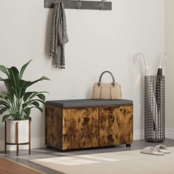 Banc d'entrée avec coussin Chêne Fumé 80 x 38 x 46 cm 554605554605