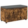 Banc d'entrée avec coussin Chêne Fumé 80 x 38 x 46 cm 554605554605