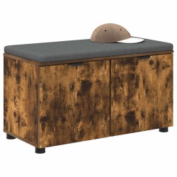 Banc d'entrée avec coussin Chêne Fumé 80 x 38 x 46 cm 554605554605