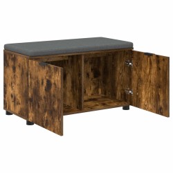 Banc d'entrée avec coussin Chêne Fumé 80 x 38 x 46 cm 554605554605