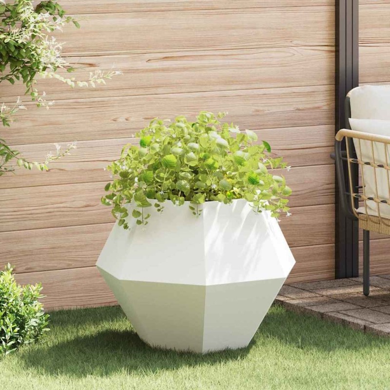 Jardinière Blanc 75 x 75 x 60 cm Acier 554606554606