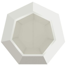 Jardinière Blanc 75 x 75 x 60 cm Acier 554606554606
