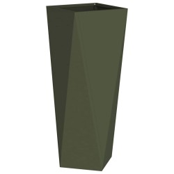Jardinière 2 pcs Vert olive 30 x 30 x 75 cm Acier 554608554608