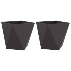 Jardinière 2 pcs Noir 50 x 50 x 50 cm Acier 554613554613