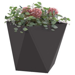 Jardinière 2 pcs Noir 50 x 50 x 50 cm Acier 554613554613