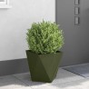 Jardinière 2 pcs Vert olive 40 x 40 x 40 cm Acier 554614554614