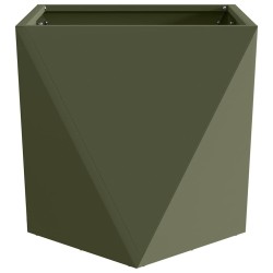 Jardinière 2 pcs Vert olive 40 x 40 x 40 cm Acier 554614554614