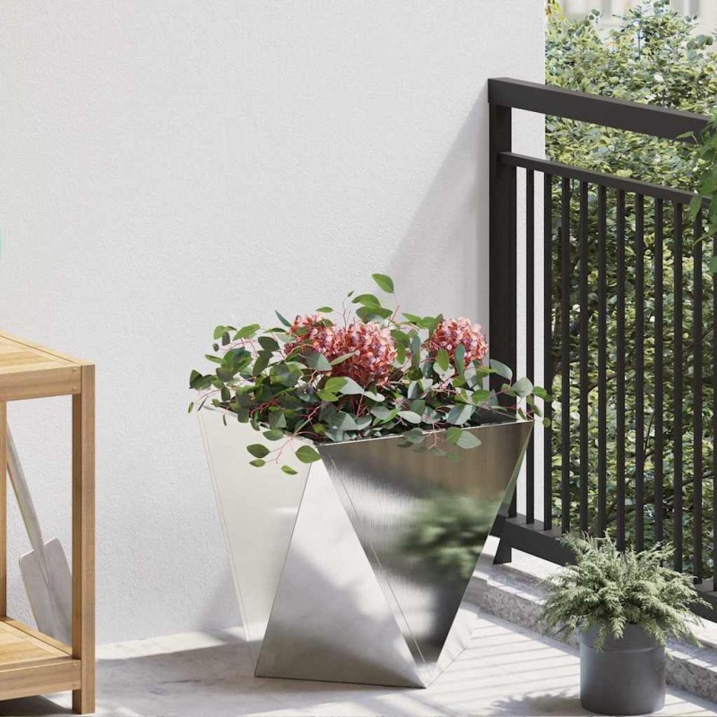 Jardinière Argent 40 x 40 x 40 cm Acier inoxydable 554615554615