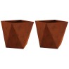 Jardinière 2 pcs Rouillé 40 x 40 x 40 cm 554620554620