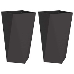 Jardinière 2 pcs Noir 40 x 40 x 75 cm Acier 554624554624
