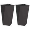 Jardinière 2 pcs Noir 40 x 40 x 75 cm Acier 554624554624