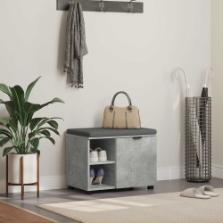 Banc d'entrée avec coussin Gris Béton 60 x 38 x 46 cm 554628554628