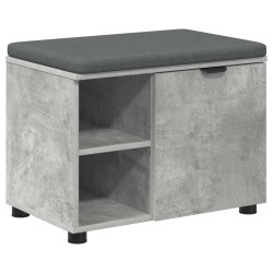 Banc d'entrée avec coussin Gris Béton 60 x 38 x 46 cm 554628554628