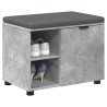Banc d'entrée avec coussin Gris Béton 60 x 38 x 46 cm 554628554628