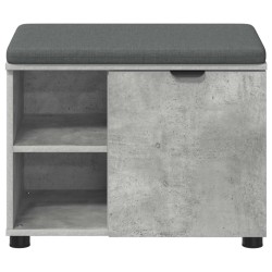 Banc d'entrée avec coussin Gris Béton 60 x 38 x 46 cm 554628554628