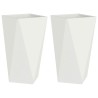 Jardinière 2 pcs Blanc 40 x 40 x 75 cm Acier 554629554629