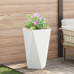 Jardinière 2 pcs Blanc 40 x 40 x 75 cm Acier 554629554629