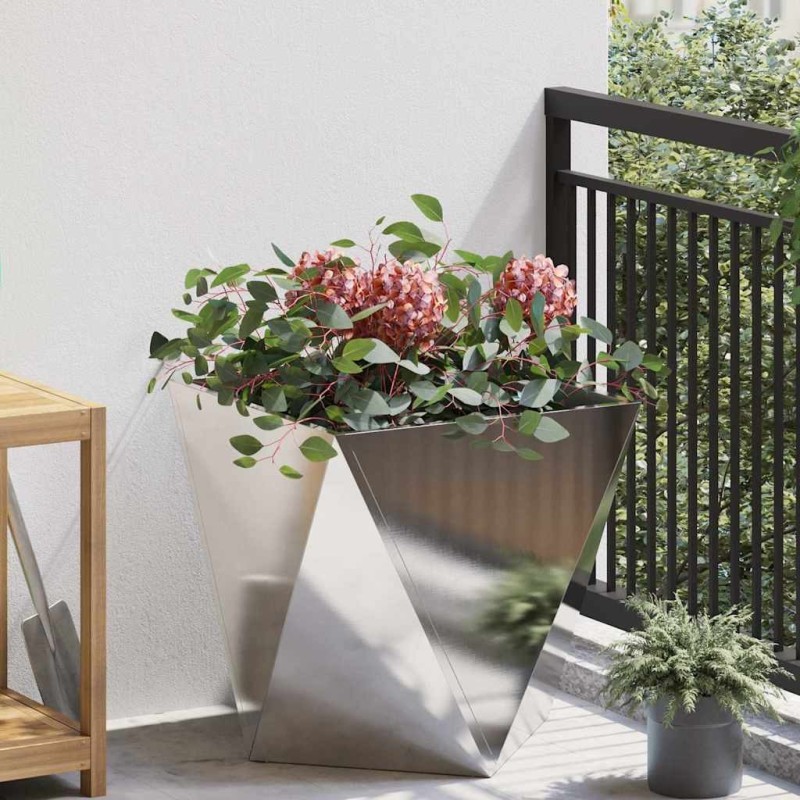 Jardinière Argent 50 x 50 x 50 cm Acier inoxydable 554630554630