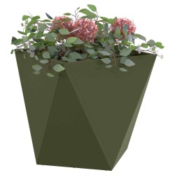 Jardinière 2 pcs Vert olive 50 x 50 x 50 cm Acier 554634554634