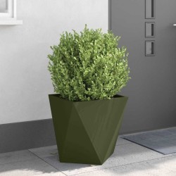 Jardinière 2 pcs Vert olive 50 x 50 x 50 cm Acier 554634554634