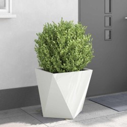 Jardinière 2 pcs Blanc 50 x 50 x 50 cm Acier 554635554635