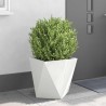 Jardinière 2 pcs Blanc 50 x 50 x 50 cm Acier 554635554635