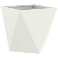 Jardinière 2 pcs Blanc 50 x 50 x 50 cm Acier 554635554635