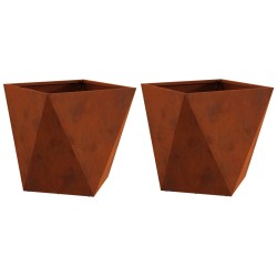 Jardinière 2 pcs Rouillé 50 x 50 x 50 cm 554637554637