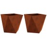 Jardinière 2 pcs Rouillé 50 x 50 x 50 cm 554637554637